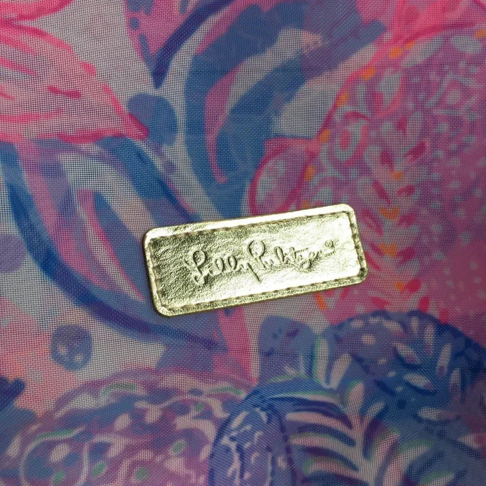 Lilly‎ Pulitzer Mesh Tote Pink Isle Snappy Turtle